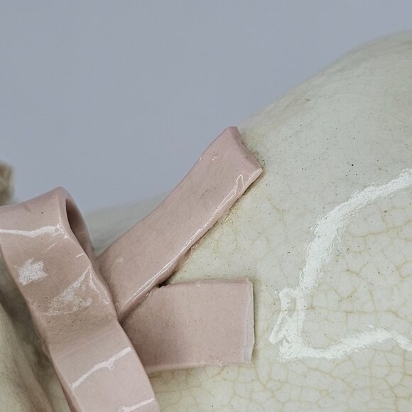 Vintage Spaghetti Cocker Spaniel Figurine Pink Bow MCM *Chipped* - Picture 7 of 8